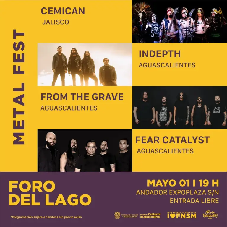 Metal Fest te espera este 1 de Mayo en el Foro del Lago en la Feria de San Marcos 2024, ¡No te lo pierdas!